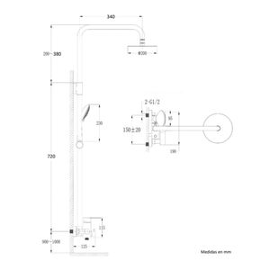 Columna de Receptáculo Home N Brushed