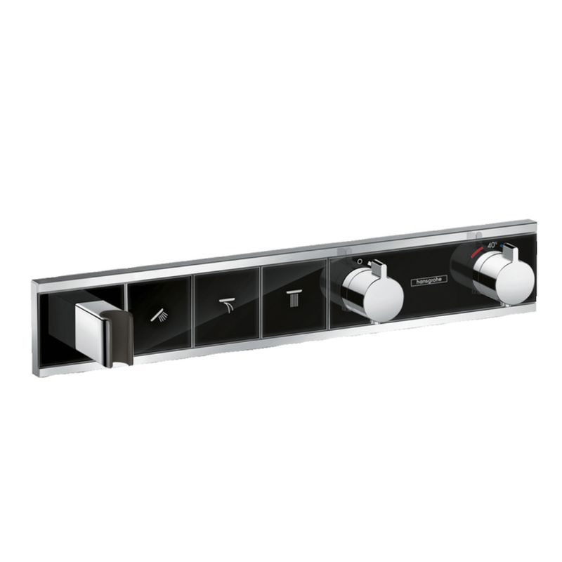 Baños-Termostato-Rainselect-Empotrado-3-Vias-15356600-Negro-Cromo