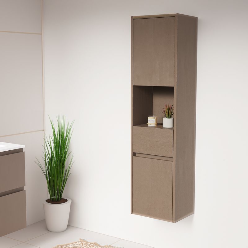 Baños-Mueble-de-Baño-Columna-Queen-2-puertas-1-cajon-Cool-Grey-35x30x150-cm