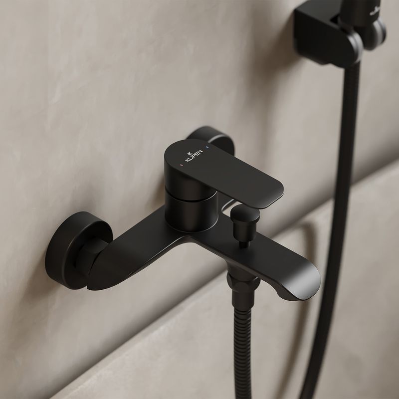 Baños-Griferia-Ducha-Tina-Urban-N-Expuesta-Negro-Mate