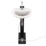 Baños-Pedestal-Estacion-Lavado-con-Lavamanos-Pedal-y-Grifo-Blanco-sin-Contacto