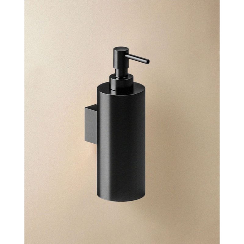 Baños-Dispensador-Jabon-Pared-Architect-S--Negro-Cepillado-62x106x183mm-240ml
