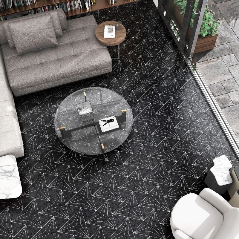 Pisos-y-Muros-Porcelanato-Aster-Negro-Mate-Hexagonal-22x25-cm