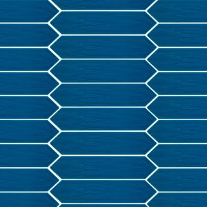 Cerámica Muro Flow Picket Cosmic Azul Brillante 7.7x30.5 cm