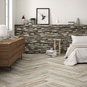 Porcelanato Springwood Gris Mate 23x120 cm