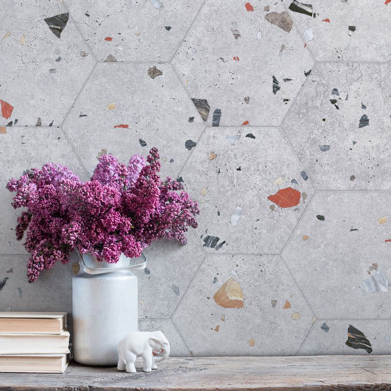 Pisos-y-Muros-Porcelanato-Sonar-Silver-Hex-Gris-Mate-22x25-cm