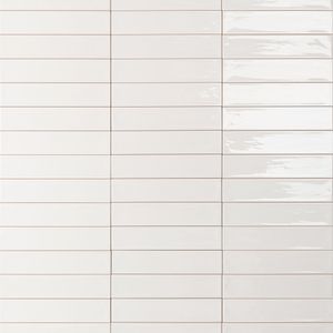 Cerámica Muro Flow White Brillante 7.7x30.5 cm
