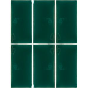 Cerámica Muro Fayenza Royal Green Brillante 6.2x12.5