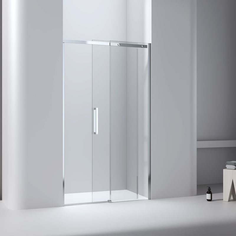 Baños-Mampara-Corredera-Grecia-con-Paño-Fijo-Cromada-1200-Mm