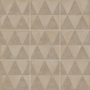Porcelanato Artcraft Decoro Triangulo Beige/Gris Mate 20x20 cm