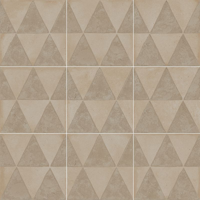 Pisos-y-Muros-Porcelanato-Artcraft-Decoro-Triangulo-Beige-Gris-Mate-20x20-cm