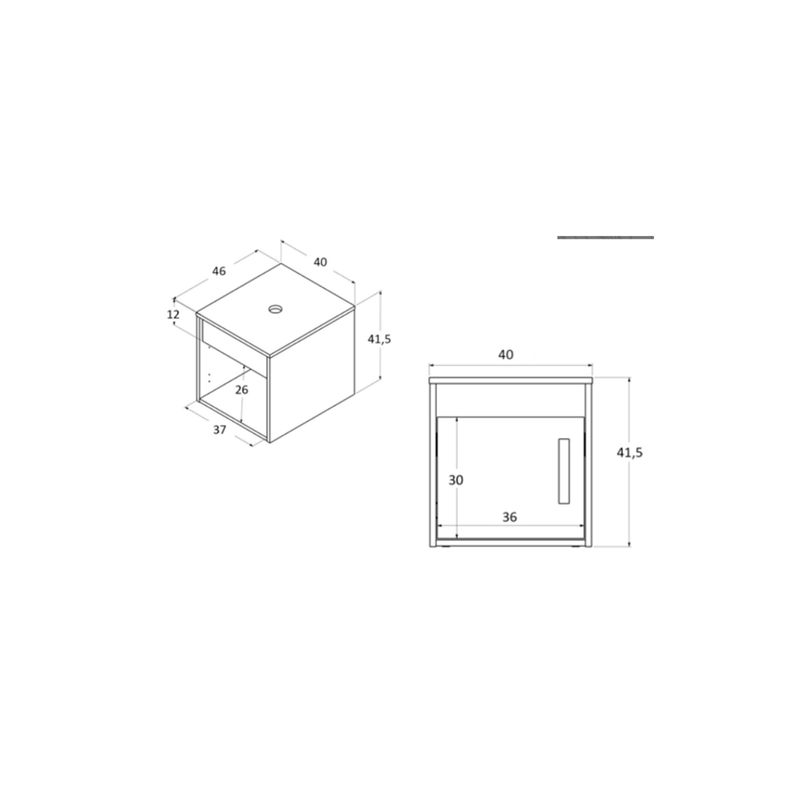 Baños-Mueble-de-Baño-Dustry-Suspendido-Cafe-con-1-Puerta-400x415x460-mm