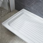 Baños-Receptaculo-Kai-con-Desague-Tres-Lados-con-Pestañas-y-Rejilla-Instalacion-en-Obra-Izquierdo-Blanco-1320x710-mm