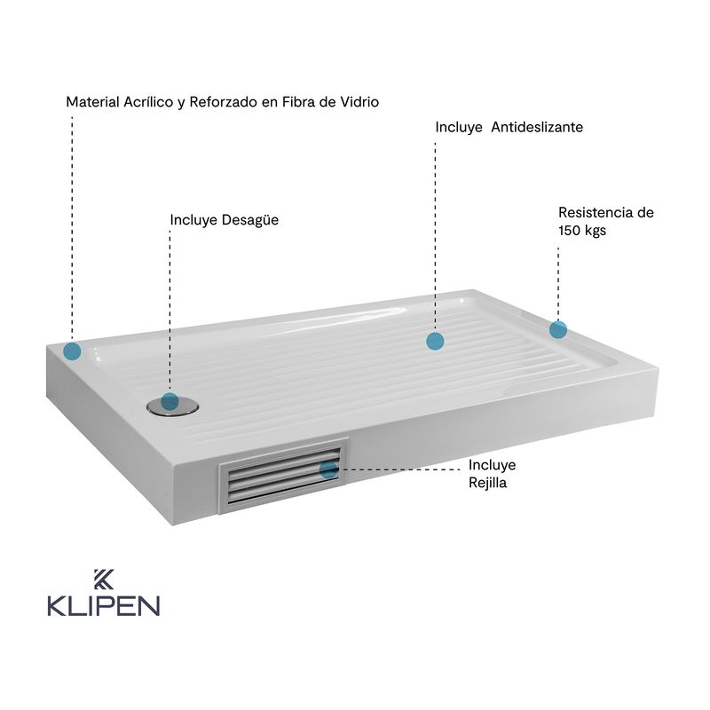 Baños-Receptaculo-Zen-con-Desague-y-Panel-de-Registro-Blanco-1500x700-mm