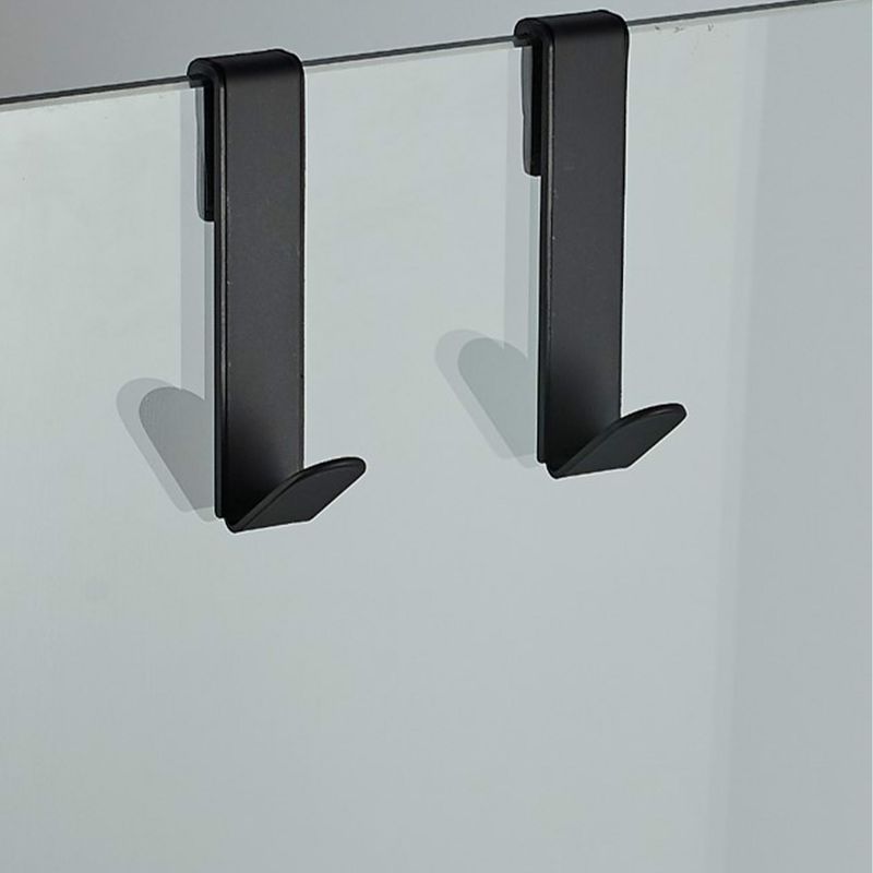 Baños-Set-Dos-Perchas-para-Mampara-Asis-Negro-Mate