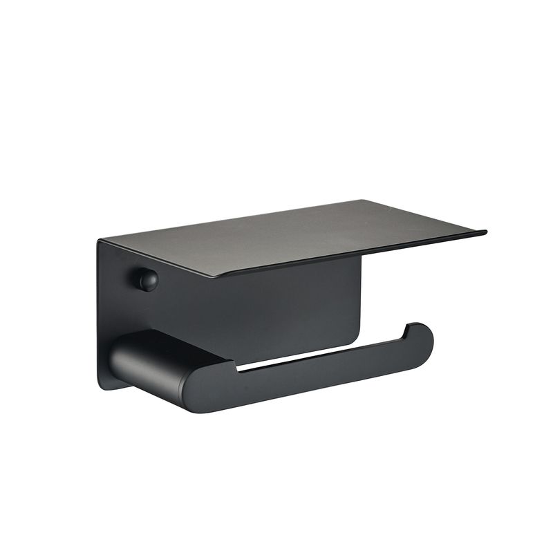 Baños-Portarrollo-sin-Tapa-Con-Soporte-Para-Celular-Style-Negro-Mate