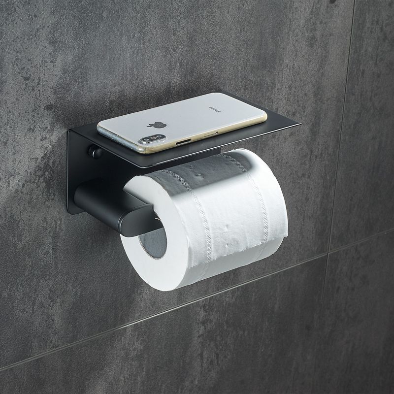 Baños-Portarrollo-sin-Tapa-Con-Soporte-Para-Celular-Style-Negro-Mate