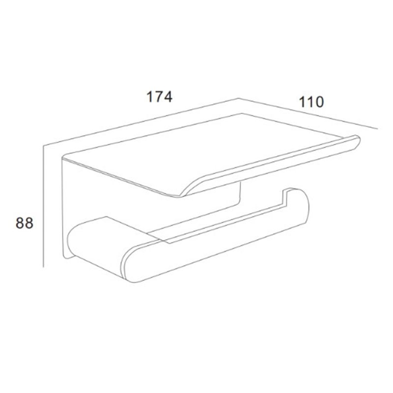 Baños-Portarrollo-sin-Tapa-Con-Soporte-Para-Celular-Style-Negro-Mate