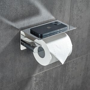 Portarrollo sin Tapa Con Soporte Para Celular Style Cromado