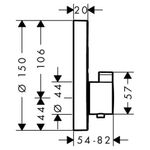 Baños-Embellecedor-Termostato-2-Vias-Select-S-15743000-Cromada