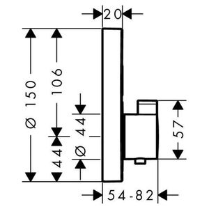 Embellecedor Termostato 2 Vias Select S 15743000 Cromada