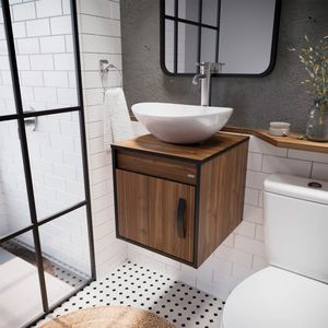 Mueble de Baño Dustry Suspendido Café con 1 Puerta 400x415x460 mm