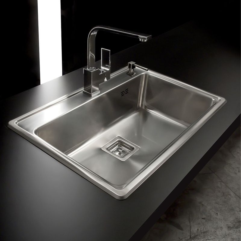 Cocina-Lavaplatos-Simple-Quadra-Max-Q71A-Sobre-Bajo-Cubierta-Cromado