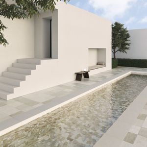 Porcelanato Abbey Stone Sintra Gris XXL 44x44 cm