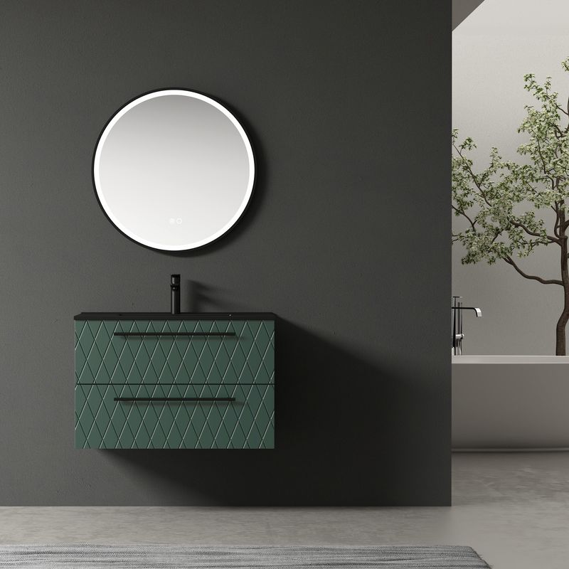 Baños-Mueble-de-Baño-Empire-2-Cajones-Verde-con-Lavamanos-800-mm