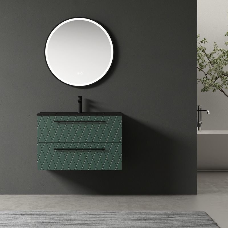 Baños-Mueble-de-Baño-Empire-2-Cajones-Verde-con-Lavamanos-800-mm