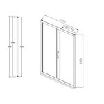 Baños-Mampara-Aura-Brushed-de-Corredera-1500x1950-mm