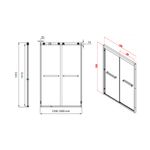 Baños-Mampara-Ducha-Artemisa-Vidrio-Templado-Doble-Corredera-Reversible-1400x1950mm-