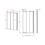 Baños-Mampara-Ducha-Atenea-Vidrio-Templado-Doble-Corredera-Derecha-Fija-1300x1950mm-