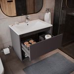 Baños-Mueble-de-Baño-King-Simple-800-1-Cajon-y-Repisa-Softclose-Plomo-con-Lavamanos