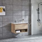 Baños-Mueble-de-Baño-Queen-Cajon-y-Repisa-con-Lavamanos-y-Fijaciones-Caramel-700-mm