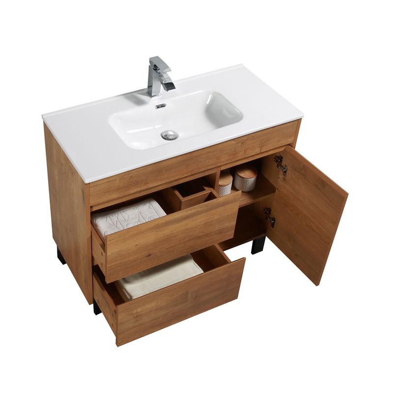 Baños-Mueble-de-Baño-Grace-con-Lavamanos-y-Desague-Base-Camel-1000-mm