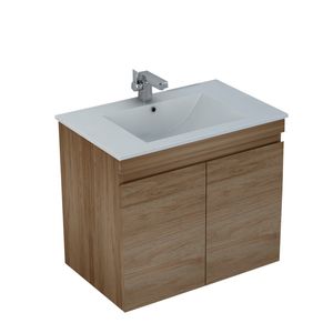 Mueble de Baño Delfos dos Puertas con Lavamanos Base Light Oak 700 mm