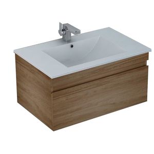 Mueble de Baño Delfos un Cajón con Lavamanos Base Light Oak 500 mm