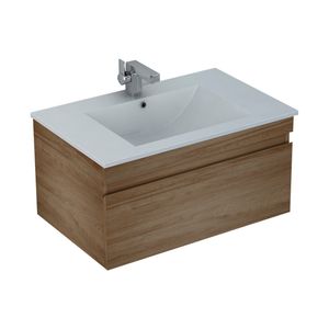 Mueble de Baño Delfos un Cajón con Lavamanos Base Light Oak 700 mm