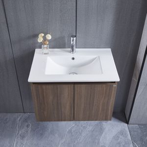Mueble de Baño Queen Simple 2 Puertas Choco 600 mm con Lavamanos