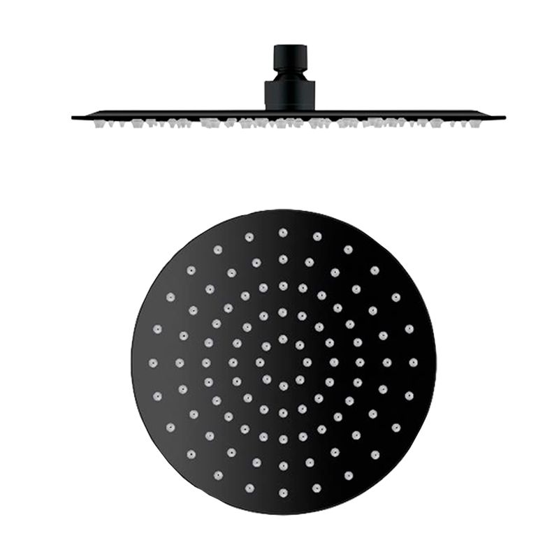 Baños-Plato-Ducha-Urban-Redondo-25-cm-1-Jet-S-Brazo-Negro-Mate