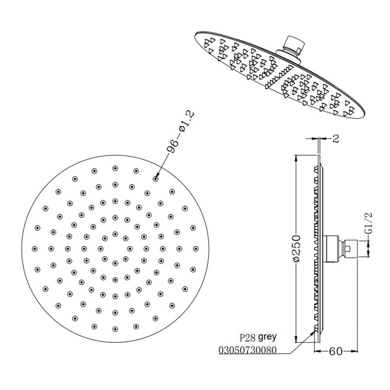 Baños-Plato-Ducha-Urban-Redondo-25-cm-1-Jet-S-Brazo-Negro-Mate