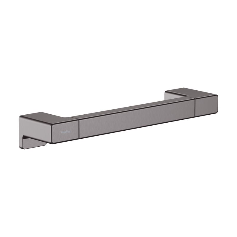 Baños-Toallero-Barra-30-Cm-Addstoris-Negro-Cromo-Cepillado--Hansgrohe