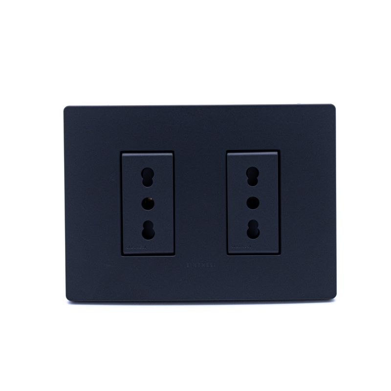 Instalacion-y-Repuestos-Placa-Armada-S33-Noir-Mate-Tomacorriente-Doble-16A-119x186-mm