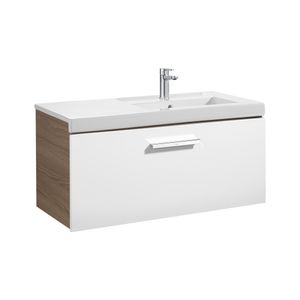 Mueble Prisma Blanco Fresno con Lavamanos Posición Derecha 900x460x450 mm