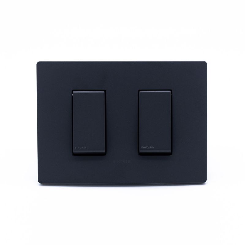 Instalacion-y-Repuestos-Placa-Armada-S33-Noir-Mate-Interruptor-Doble-9-15-119x86-mm