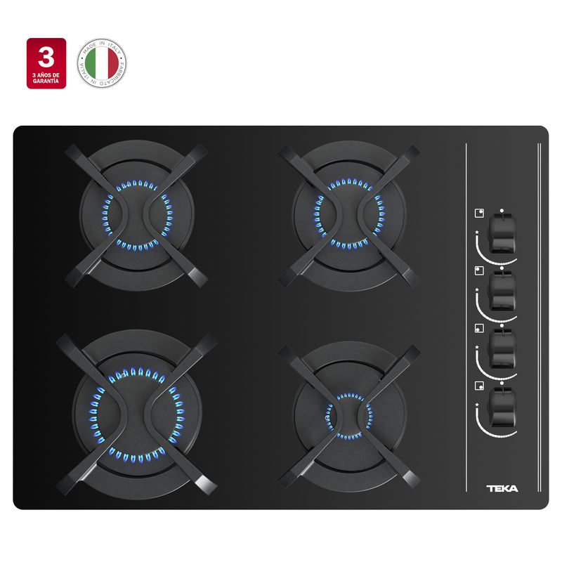 Cocina-Encimera-Cristal-Gas-Natural-GBC-64003-KBN-4Q-empotrada-60-cm