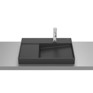 Lavamanos de Sobreponer Horizon View Negro 600x420x80 mm