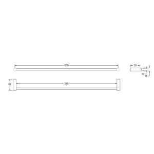Toallero Barra Knox-N Cromado 60 cm