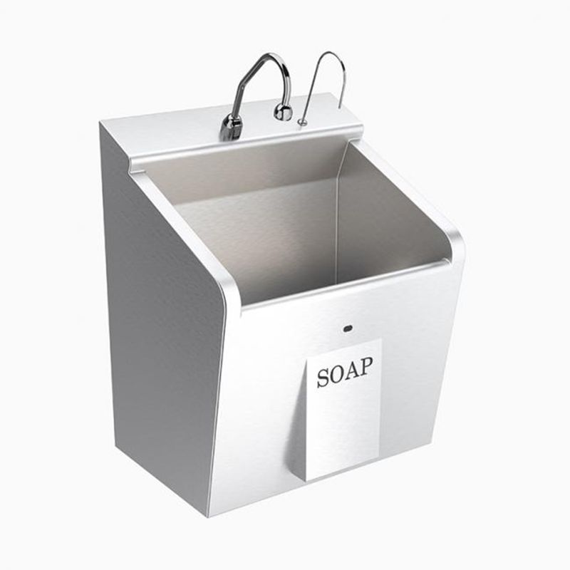 Cocina-Fregadero-Simple-con-Griferia-Optica-Sensor-Infrarrojo-sin-Transformador-con-Dispensador-Jabon-Desague-y-Fijaciones-Satinado